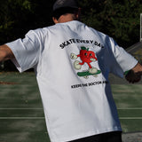Tee " Skate Everyday " - Blanc