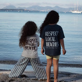 Tee-shirt enfant - "Respect Local Beaches"  l Ecru