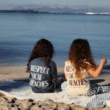 Tee-shirt enfant - "Respect Local Beaches"  l Ecru