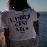 Crop top « l’Amour c'est Nous » - Blanc