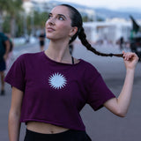Crop top « Soleil & Semelles » - Bordeaux