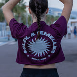 Crop top « Soleil & Semelles » - Bordeaux