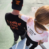 L'amour c'est nous - Tee-shirt  l Tie & Dye Orange Pink