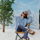 Hoodie " Sports d’Hiver " - Bleu