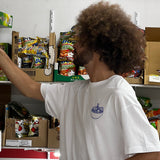 Tee-shirt Oversize  "Eat Good Food" - Blanc