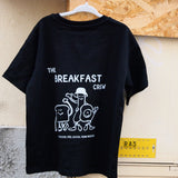 Tee-shirt Kids Oversize "The Breakfast Crew" - Noir