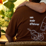 Tee-shirt Oversize "Un Soir d'Hiver" - Chocolat