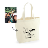 Tote bag adulte unisexe - à personnaliser avec ta photo redessinée